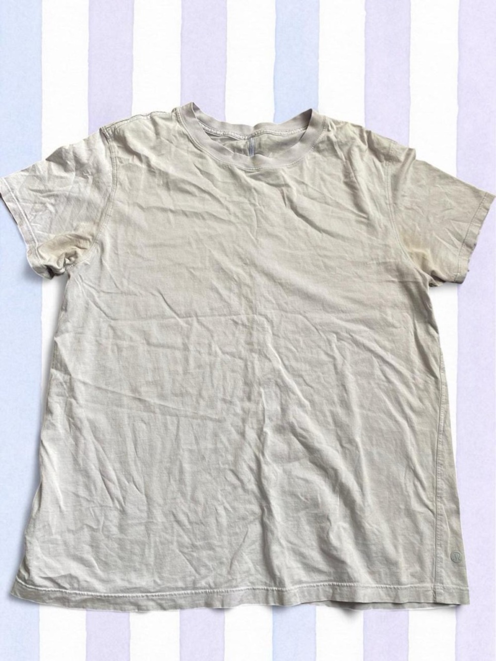 Lululemon light purple cotton Crewneck T-Shirt size small